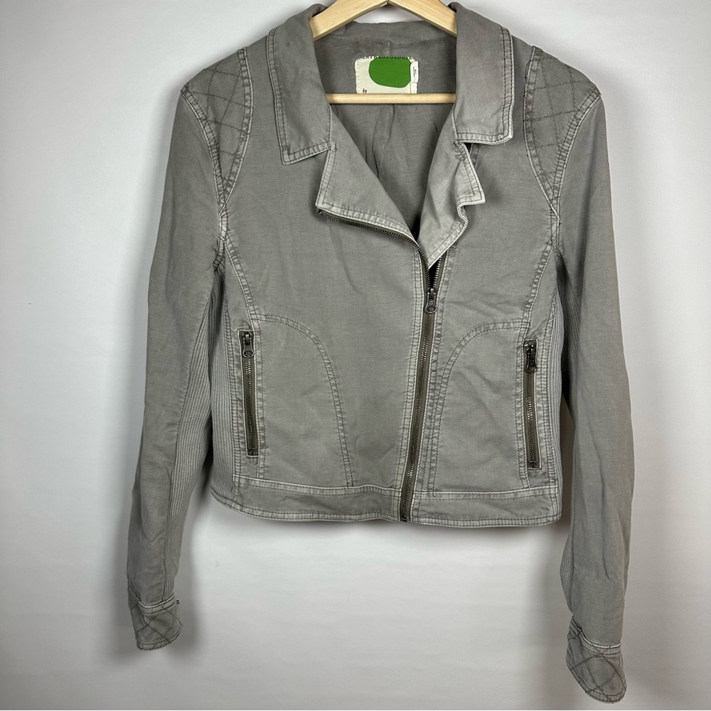 By Anthropologie Moto Canvas Jacket